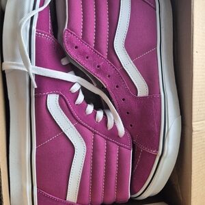 Vans Pink and White Athletic Shoes Brand New Never Worn
